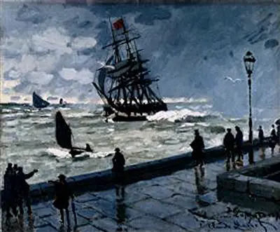 The Jetty of Le Havre in Rough Weather Claude Monet